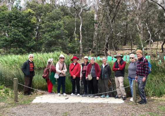 walk october 2025 - some of the group at the wetlands