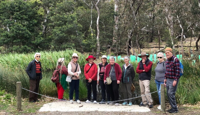 walk october 2025 - some of the group at the wetlands
